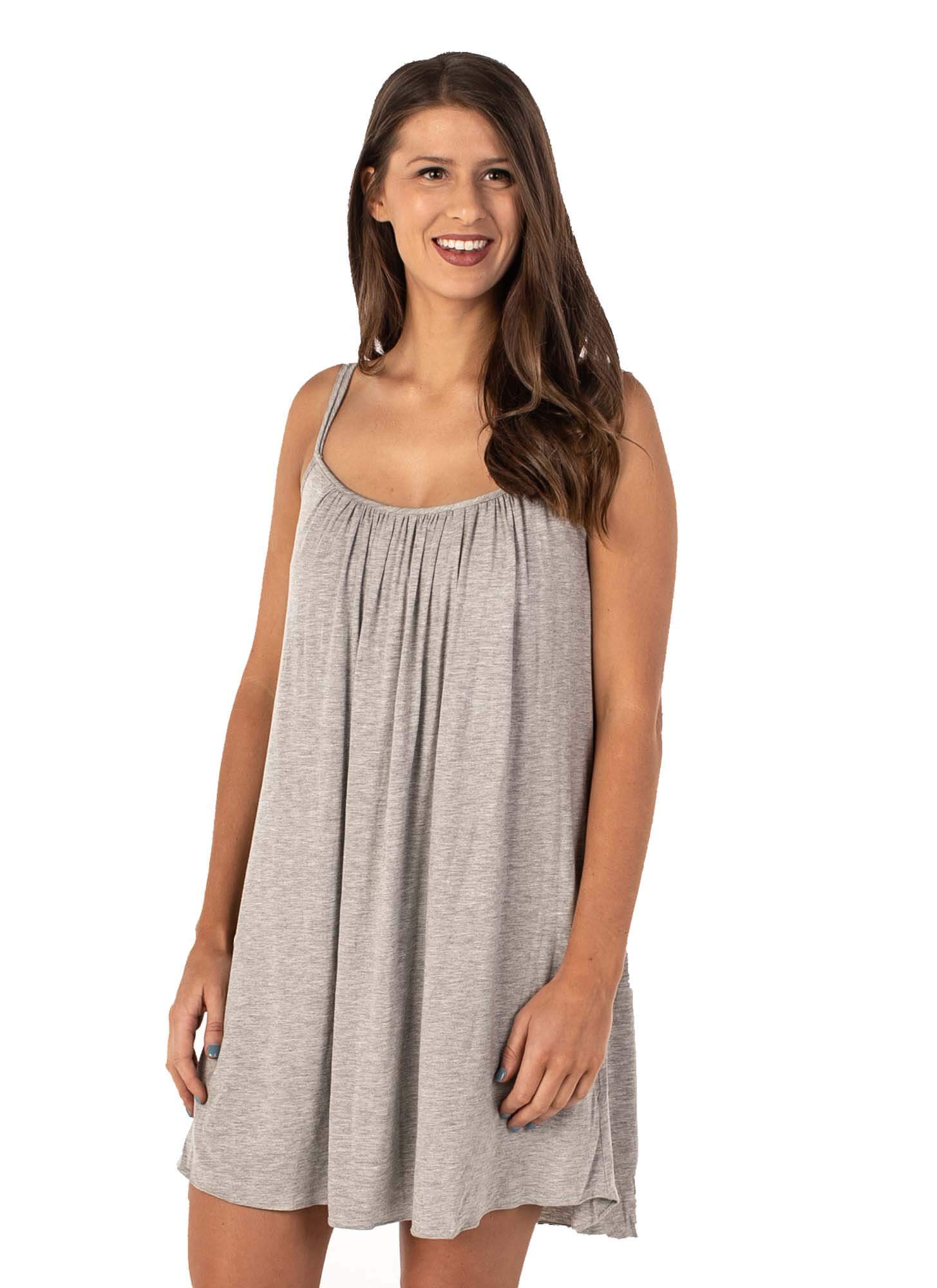 Nightgown with built in bra in heather
