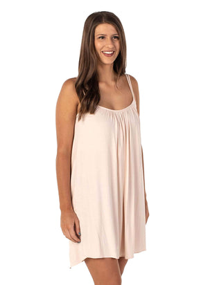 Nightgown with built in bra in blush