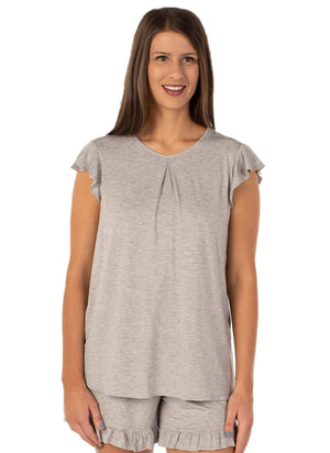 heather gray sleepwear with bust support