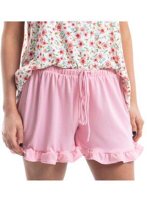 Macy Drawstring Ruffle Shorts - Clearance