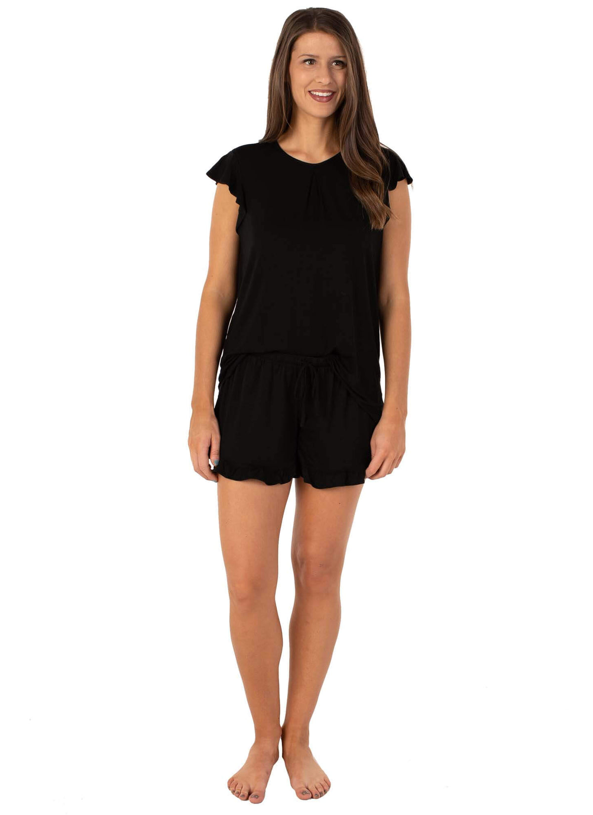 Macy Drawstring Ruffle Shorts - Clearance