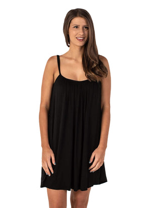 nightgown with built in bra in black