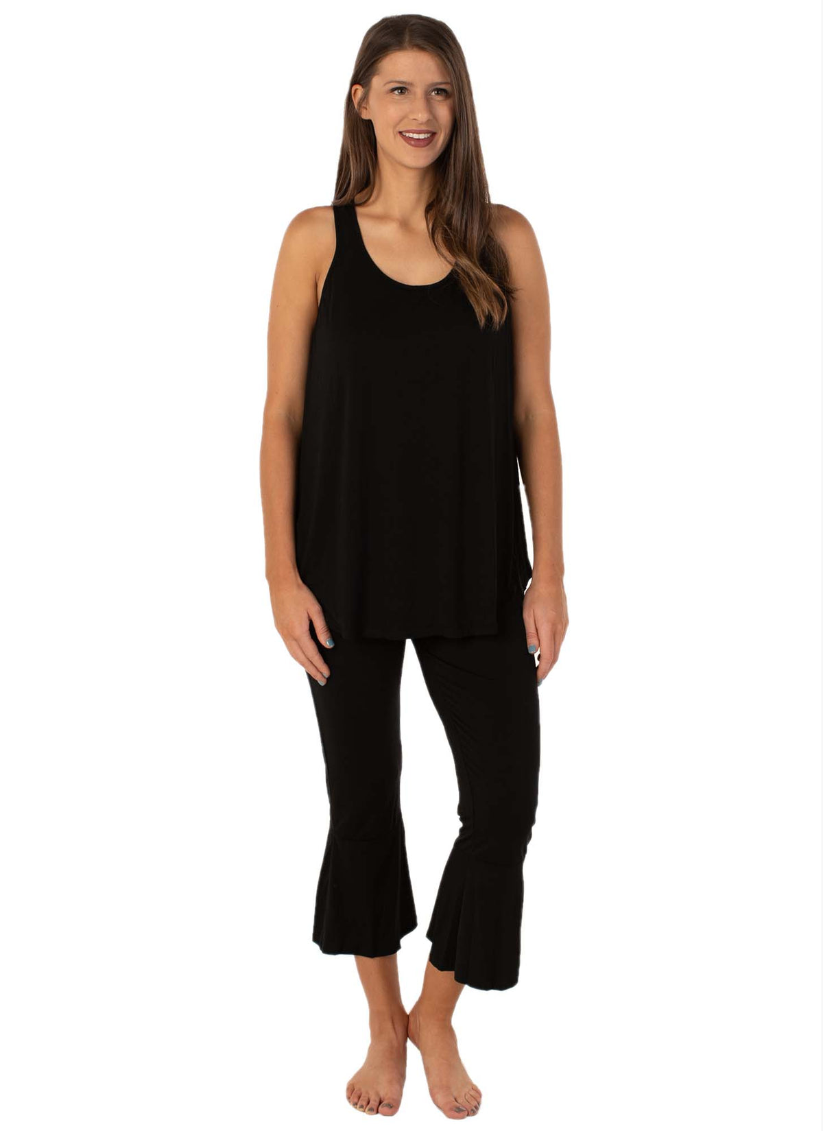 Jasmine Ruffle Capri Pants