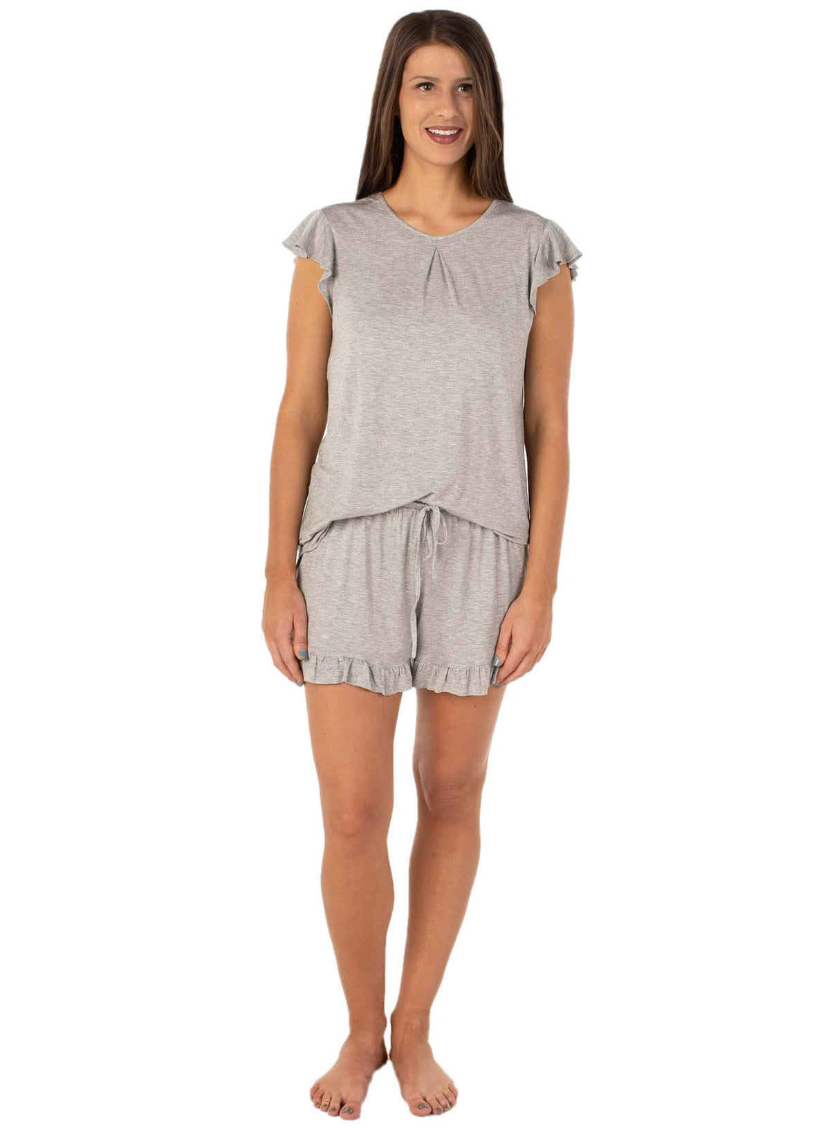 Macy Drawstring Ruffle Shorts - Clearance