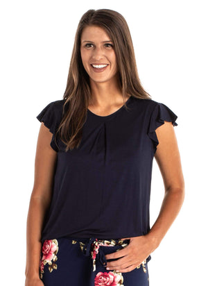 navy sleepwear with bust support