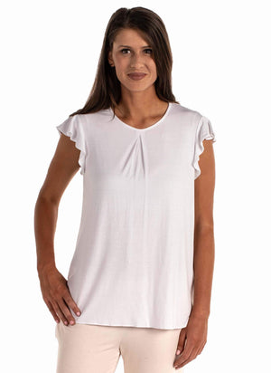 white sleepwear with bust support