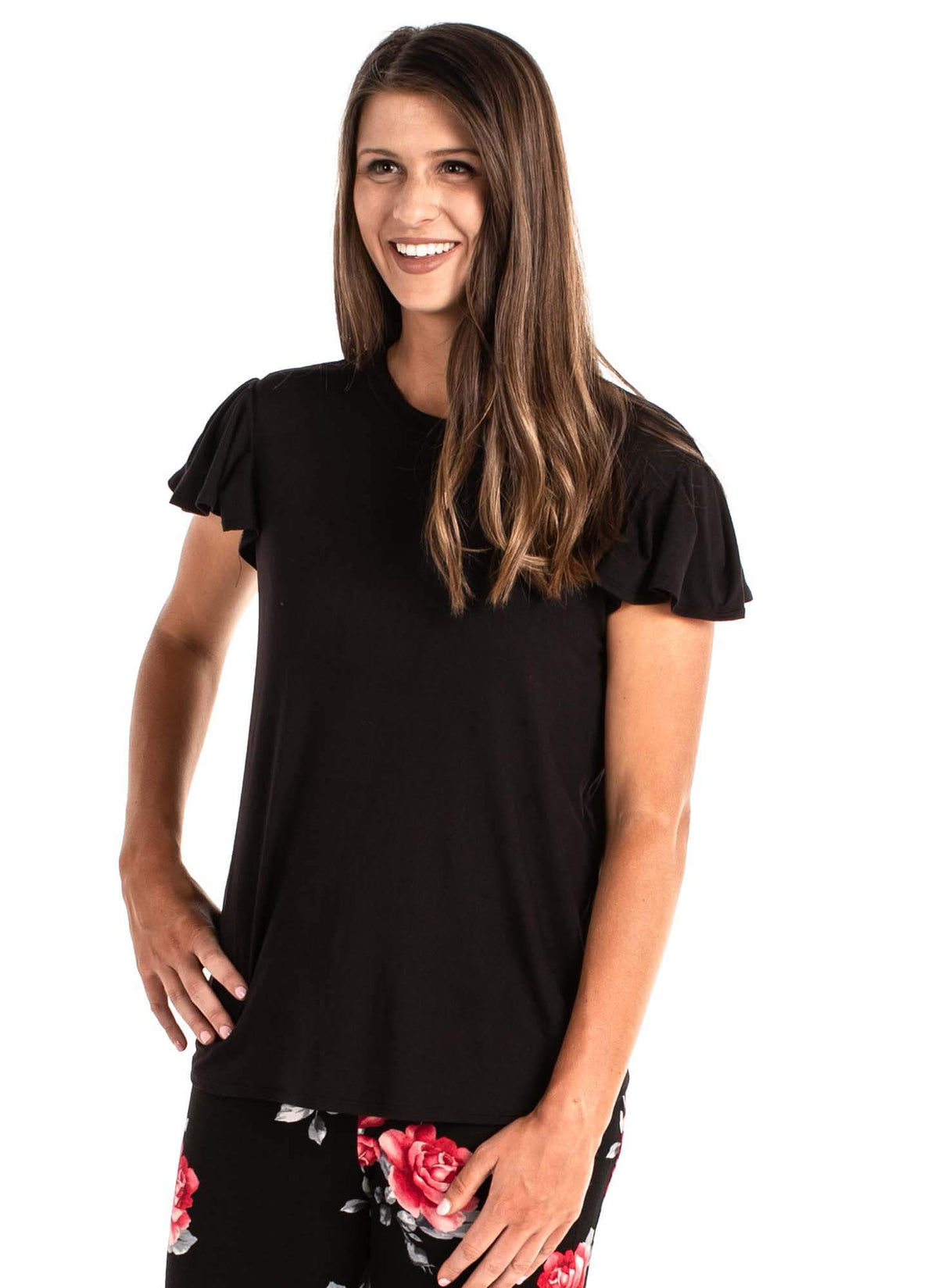 Rafaella Ruffle Sleeve Lounge Top