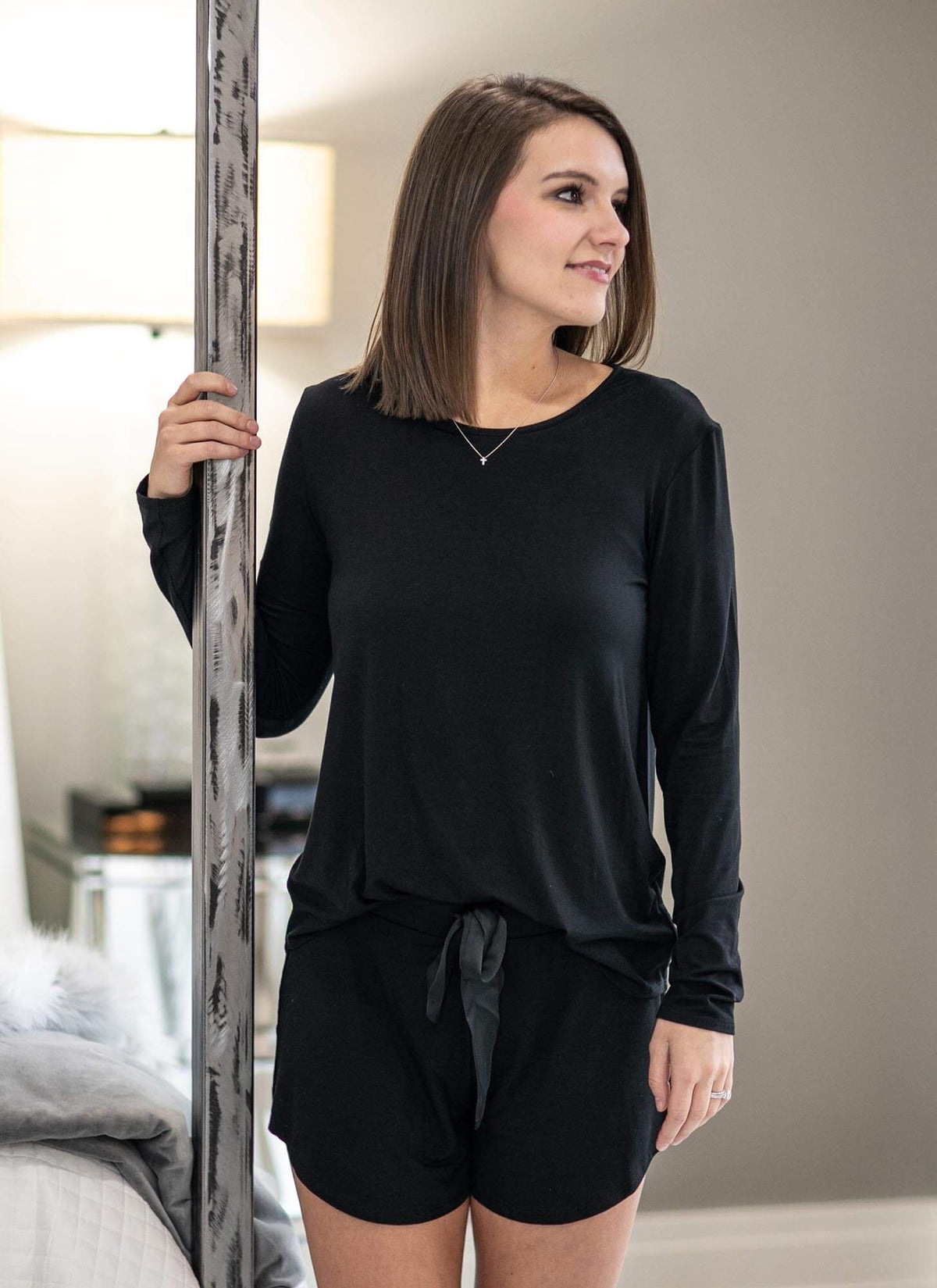 Adeline Flowy Short with Satin Tie