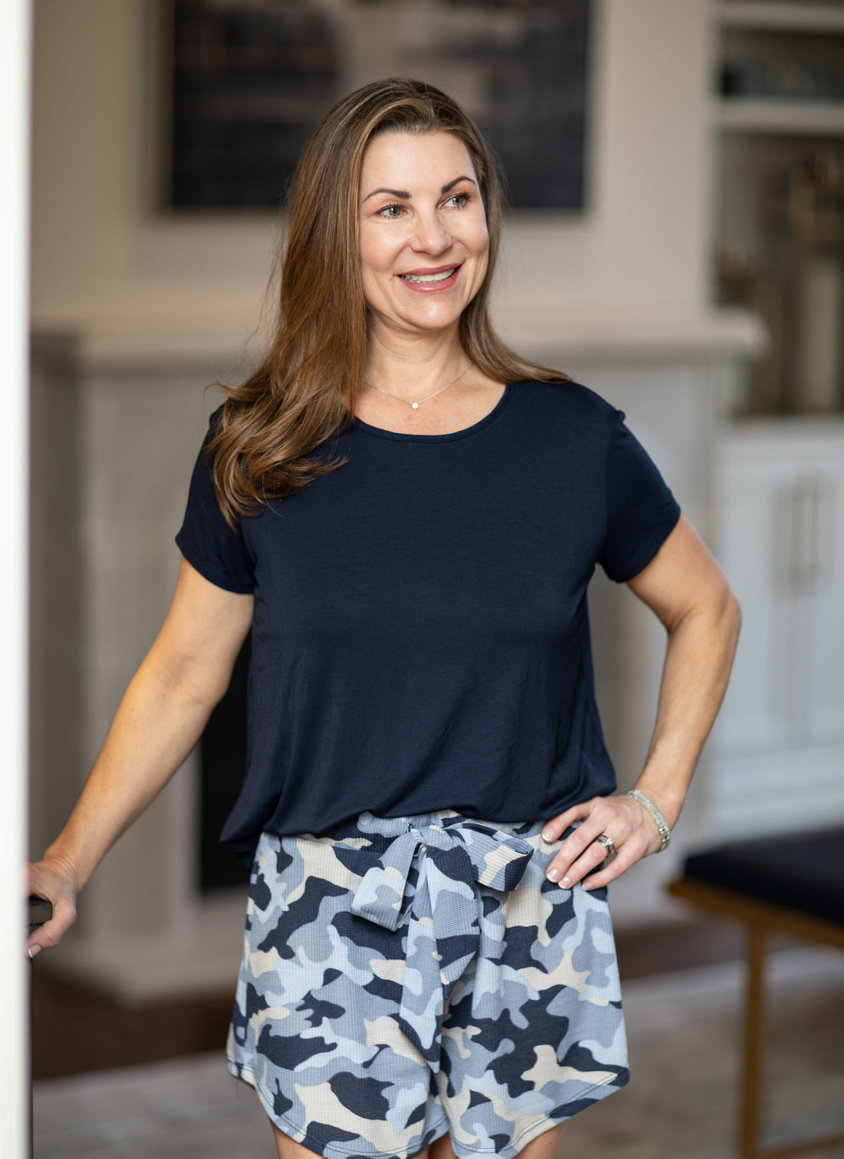 Adeline Flowy Short with Satin Tie